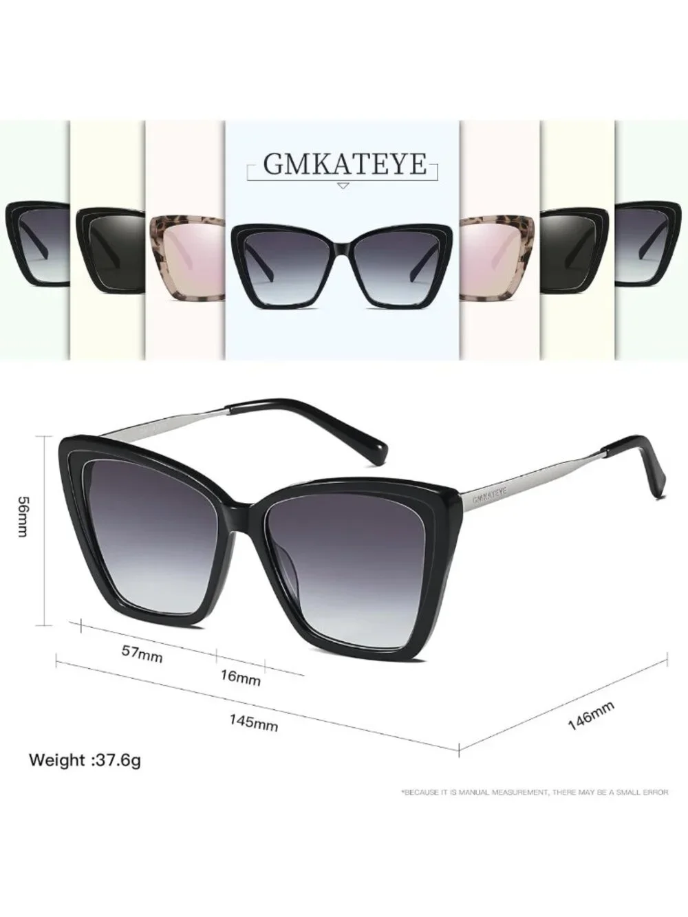 Trendy Oversized Cat Eye Sunglasses for Women | Handmade Acetate Shades for